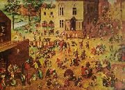 Pieter Bruegel barnens lekar. oil painting artist